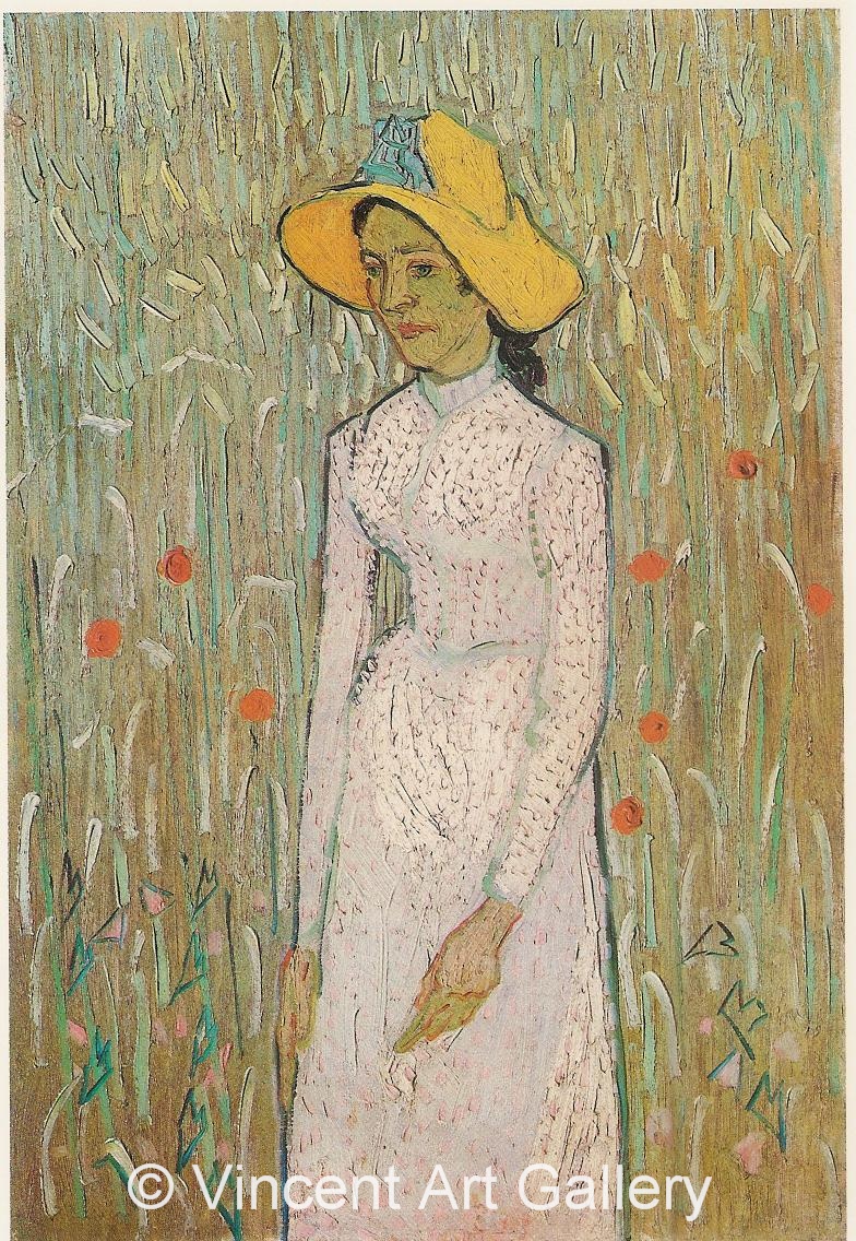 JH2055, Young Girl Standing Against a Background of Wheat